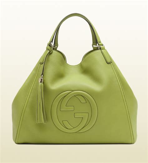 green gucci soho leather bag|gucci soho shoulder bag large.